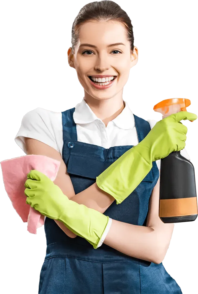 Professional cleaner from Cleaners Poole at work
